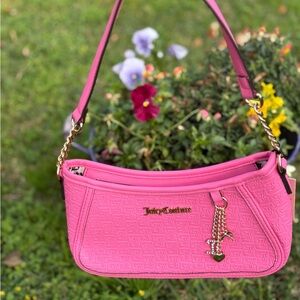 Juicy Couture Fuchsia Shoulder Bag with Gold Accents